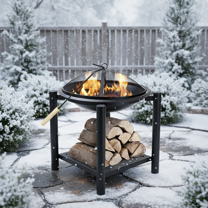 21 Inch Round Outdoor Wood Burning