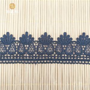 ลูกไม้โพลีเอสเตอร์สำหรับตกแต่งเสื้อผ้าขายส่ง, ลูกไม้หลากสีแบบกว้าง, ลูกไม้ปักคุณภาพสูงพร้อมขาย - Product Image 3