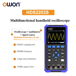 Oscilloscope portable multifonctionnel HDS2202S avec générateur de signal 25 MHz, DMM 4,5 chiffres 200 MHz 250 MS/s et générateur de signal 25 MHz - Product Image 5