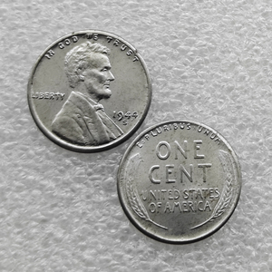 Pièces commémoratives de style antique en acier et fer, 1944-P, S, D, États-Unis, 1 cent, « Lincoln - Épis de blé inversés », cadeaux - Product Image 1