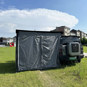 Tente latérale extérieure <span class=keywords><strong>4X4</strong></span> pour véhicule, équipement de <span class=keywords><strong>camping</strong></span> étanche à la pluie avec poteau en aluminium, tissu en toile pour le <span class=keywords><strong>camping</strong></span> et les voyages - Product Image 5