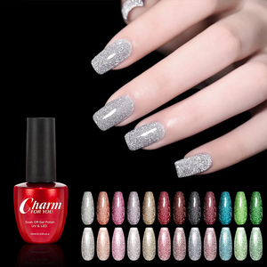 น้ำยาทาเล็บเจลประกายเพชรแบบ DIY 16สีทาเล็บเจลทาเล็บสะท้อนแสงแบบจุ่มสำหรับทำเล็บ - Product Image 1