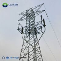 Torre de Acero Galvanizado con Estructura Angular Atornillada para Líneas de Transmisión Eléctrica, para Electrificación Rural y Expansión de la Red Eléctrica