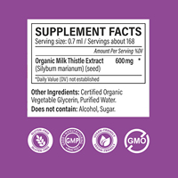 Gouttes liquides de chardon-Marie sans alcool OEM - Sans sucre, naturellement sucrées avec de la glycérine végétale, 120 ml, Marque privée