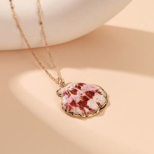<span class=keywords><strong>Collana</strong></span> Impermeabile con Ciondolo a Tema Marino, Placcata in Oro, con Stella Marina e Conchiglia per Donne - Product Image 4