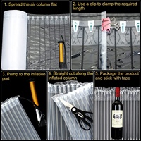 1000 protège-bouteilles de vin, sacs de voyage gonflables réutilisables pour le transport du vin, sacs à colonnes d'air gonflables avec 2 pompes manuelles