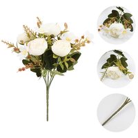 Fleurs de pivoines artificielles en soie, bouquet de pivoines artificielles pour vase, arrangements floraux, décoration de mariage, décoration de table à domicile