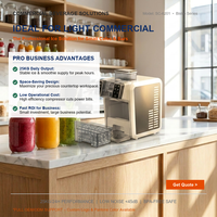 Machine à smoothies et glaçons professionnelle 2-en-1 SC-6201 Shinechef, portable, entièrement automatique, silencieuse, pour cocktails d'hôtel