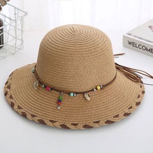 Sombrero de Paja para Mujer, Protección Solar para la Playa, Verano, Venta al por Mayor, con Decoración de Lazo - Product Image 5