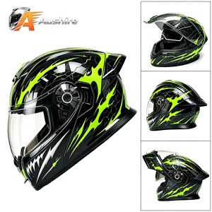 Casque de moto tout-terrain DOT, casque de moto intégral rabattable, léger, aérodynamique, en ABS, pour la route et le tourisme - Product Image 2