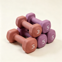 Ensemble d'haltères carrées en PVC avec logo personnalisé, 2LB 3LB 5LB, haltères non roulantes pour femmes, entraînement de force à domicile, fitness