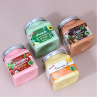 Gommage à l'extrait d'algues parfumé à la fraise 350 ml, exfoliation profonde pour le dos et les pieds, hydratant et adoucissant