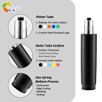 Commande en gros chaise de bureau ressort à gaz 40mm 60mm 80mm course pneumatique Piston à gaz Support élévateur chaise personnalisable bouteille de gaz