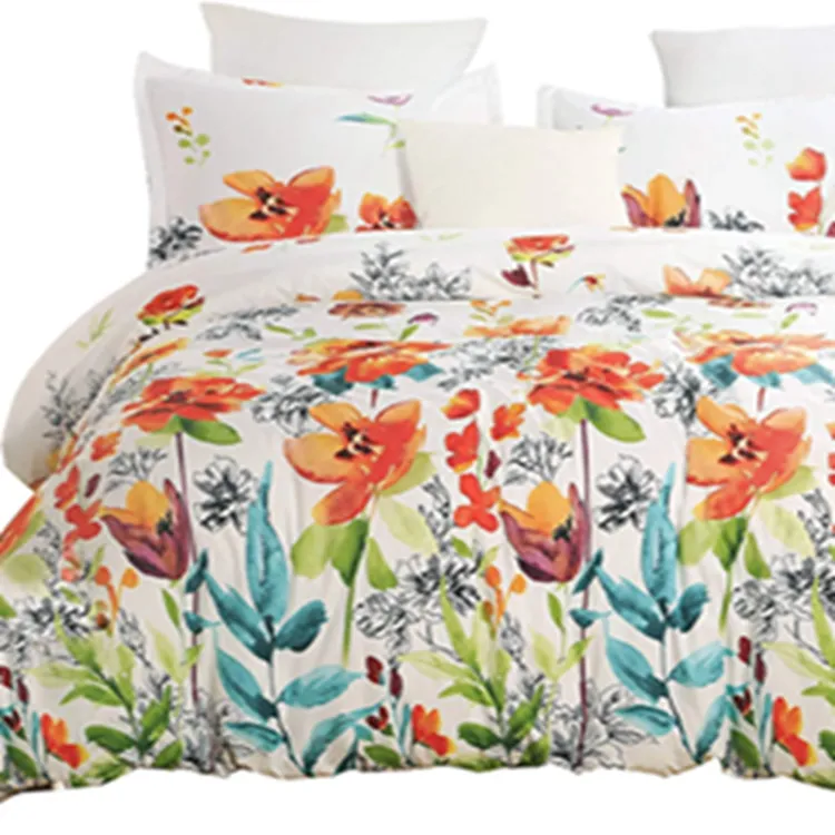 Twin Queen Fiber Fabric Is Super Soft Luxury Sunflower Printed Bedding Sets With Comforter