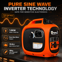 Générateur à onduleur compact 2000W, puissance nominale 1600W, 18kg, démarrage électrique, réservoir 3500ml, CE EPA III Euro V, personnalisation