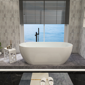 WTM-02538 de esquina <span class=keywords><strong>ovalada</strong></span> de baño, <span class=keywords><strong>bañera</strong></span> de <span class=keywords><strong>hidromasaje</strong></span> de pie, venta al por mayor - Product Image 1