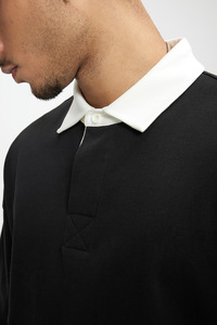 Hot-Bán Chính Thức Cổ Điển Đồng Bằng Màu Sắc 100% Cotton Lần Lượt Xuống Cổ T-Shirt Jersey Rắn Đơn Giản Unisex Polo T-Shirt - Product Image 3