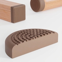 Protections de pieds de meubles en silicone autocollantes antidérapantes réutilisables lavables pour chaises et tables, pour sols en bois à la maison