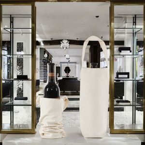 Borsa Portabottiglie in Tela <span class=keywords><strong>di</strong></span> Cotone Riutilizzabile per Una Bottiglia, Ecologica, Ideale per Picnic, Matrimoni e Feste - Product Image 3