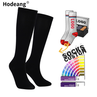 Chaussettes de football personnalisées en jacquard, hauteur genou, avec emballage personnalisé, design graphique, chaussettes de sport à compression