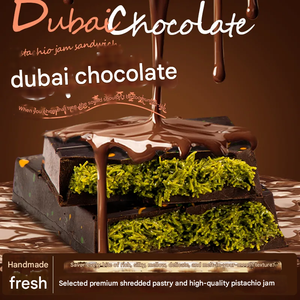 Cioccolatini Ripieni in Offerta, Barrette di Cioccolato Ripiene, Collezione di Cioccolato al Pistacchio Kataifi di Dubai, Vendita all'Ingrosso - Product Image 4