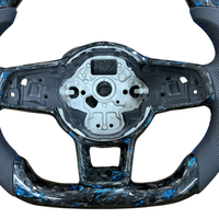 Geschmiedetes Carbon-Leder Sportlenkrad für Volkswagen Tiguan Jetta GTI Bora Santana Caddy Golf 7 6 MK7 MK7.5 MK6