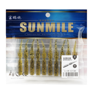 En gros 10 pièces/sac 1.2g 6cm flottant ver appât avec <span class=keywords><strong>sel</strong></span> et poisson Tpe artificiel doux leurres de pêche - Product Image 6