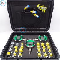 Kit de test de pression hydraulique numérique, 3 manomètres 250 400 600 BAR 3500 5800 8600 PSI pour outil de diagnostic de pompe d'excavatrice