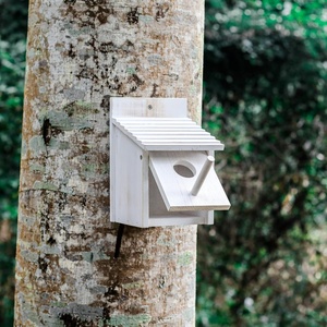 Petite cage à oiseaux suspendue en bois, adaptée aux <span class=keywords><strong>moineaux</strong></span>, aux pinsons et aux cardinaux, design détachable, nid pour animaux <span class=keywords><strong>de</strong></span> compagnie, utilisation en extérieur - Product Image 4