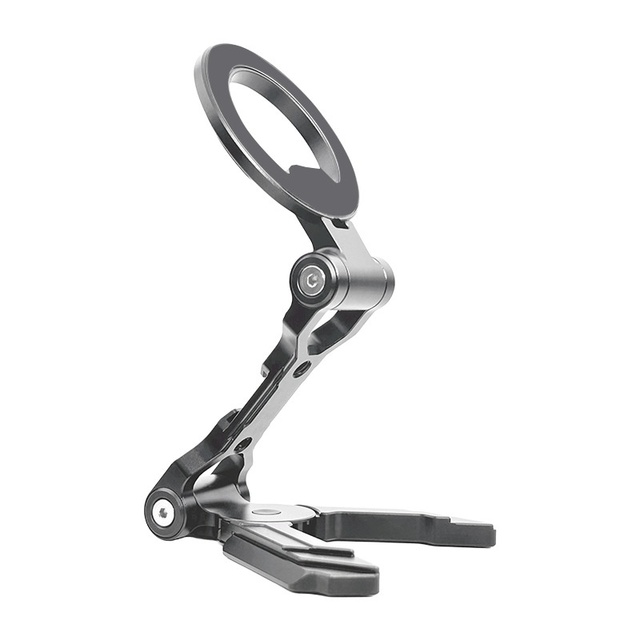 For Magsafe Strong Magnetic Metal Portable Camera Stand Foldable Alloy Base Tripod for Mobile Phone Dashboard Mounting Desktop U