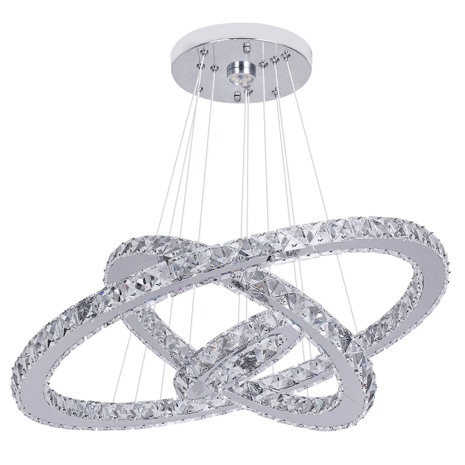 Chrome, 3 couleurs changeables, dimmable avec télécommande