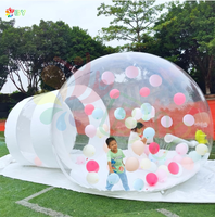 Maison gonflable de rebond de ballon de dôme clair de tente commerciale de bulle de PVC pour le décor de jardin de partie d'enfants