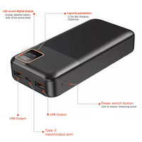 PowerBank portátil clásico de 30000mAh de Venta caliente con pantalla LED Nuevo diseño Salida USB dual y banco de energía de entrada Micro USB