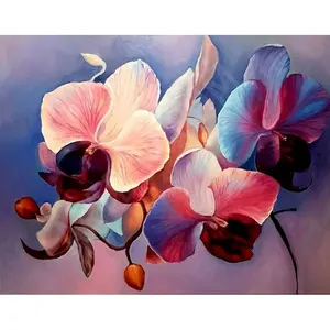 Pintura al óleo por números flor 60*75cm pintura DIY por números para adultos lienzo sin marco pintura regalo único