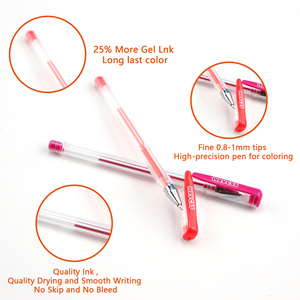 Set di penne gel glitterate da 0,8 mm, 60 colori, penne a inchiostro plastico per bambini, studenti, scrittura, disegno, scrapbooking - Product Image 3