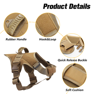 เสื้อกั๊กสุนัข 1000D แบบ Molle สำหรับฝึกสุนัข ล่าสัตว์ ปลดเร็ว ใช้งานกลางแจ้ง เสื้อกั๊กสุนัขแบบยุทธวิธี ชุดสายรัดสุนัขไนลอน - Product Image 3