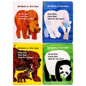 Eric Carle <span class=keywords><strong>Libro</strong></span> para niños Colección de osos pardos 4 volúmenes en caja: Brown Polar Panda Baby Bear - Product Image 2