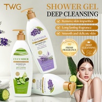 Gel Douche TWG RTS Parfum Concombre & Lavande Nettoyant Profond Hydratant pour le Corps Gel Douche Moussant Éclaircissant pour le Soin Corporel