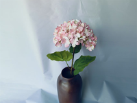 Fleurs artificielles en tissu mélangé à bords brûlés en gros, fleurs de mariage pour la décoration de la maison et des fêtes