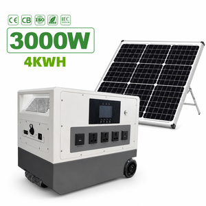 Nuevo Generador Solar Portátil <span class=keywords><strong>de</strong></span> 4kWh 3000W LiFePO4 con 11000 Ciclos <span class=keywords><strong>de</strong></span> Vida Útil, Estación <span class=keywords><strong>de</strong></span> Energía con Control por Aplicación Inteligente WiFi para Emergencias en el Hogar - Product Image 1
