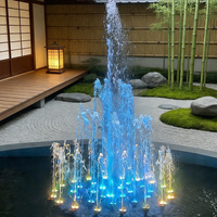 Fontaine musicale flottante moderne de conception contemporaine en acier inoxydable coloré sur mesure de 10 m de diamètre pour lac extérieur, piscine, jardin