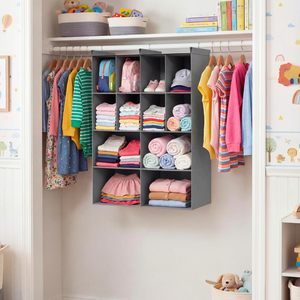 Organizador de armario colgante, 12 compartimentos, tela no tejida, 33x15x85cm, para almacenamiento de ropa en el dormitorio - Product Image 2