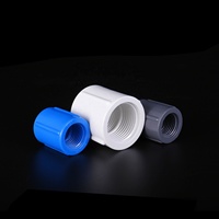 Raccord droit fileté femelle en PVC pour plomberie, connecteur pour aquarium, réservoir de poissons, tuyau d'eau, raccords