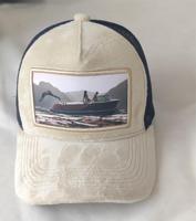 Gorra Trucker de Terciopelo Personalizada al por Mayor con Malla, 5 Paneles, Sombrero de Terciopelo Personalizado con Bordado de Parche