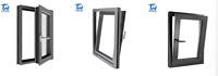 Ventana de Seguridad de Vidrio y Aleación de Aluminio con Elevación Manual, Estilo Americano Moderno, para Apartamento