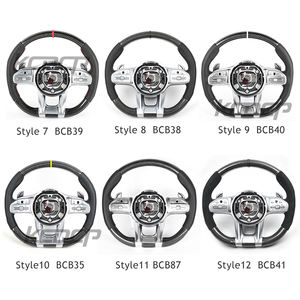 Ajustement pour Mercedes Benz classe A A200 A180 A260 A45 C63 W205 W204 C300 W222 G55 G500 ancien modèle au nouveau <span class=keywords><strong>volant</strong></span> en fibre de carbone - Product Image 5