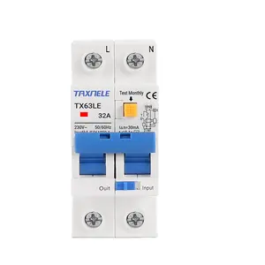 230V 2P Residual Current Circuit Breaker MCB 30mA Overload Short Current Leakage Protection Protect RCBO RCCB RCD 16A 32A 63A