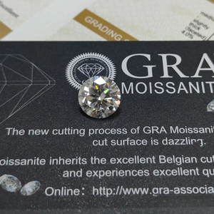 Kim cương Moissanite trắng cắt sáng chất lượng D-VVS1, sản xuất trong phòng thí nghiệm, kích thước 0.8-3.0mm, có hiệu ứng ánh lửa, được chứng nhận, bán sỉ. - Product Image 5