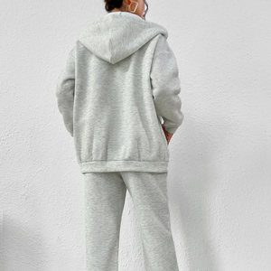 OEM Marques Célèbres Ensemble de Gym Vêtements pour Femmes Bas Mqo Luxe Hiver Cordon Ensemble Broderie Personnalisée <span class=keywords><strong>Cargo</strong></span> Survêtement Zippé - Product Image 2