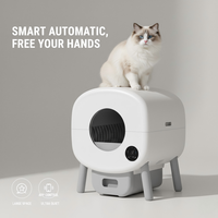 Bac à litière intelligent pour chat avec nettoyage automatique, contrôle par application, filtre anti-odeurs et grande capacité pour plusieurs chats